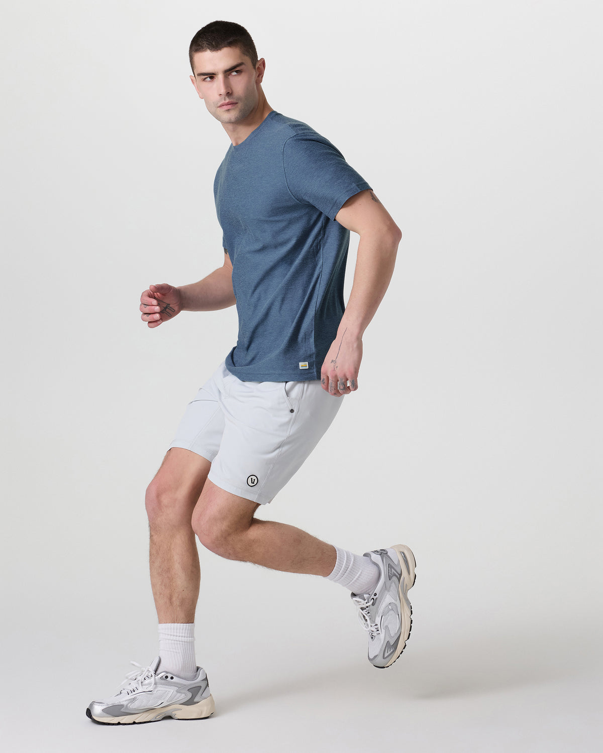 Strato Tech Tee Men's Pool Blue Workout Shirt | Vuori sale - US 9330