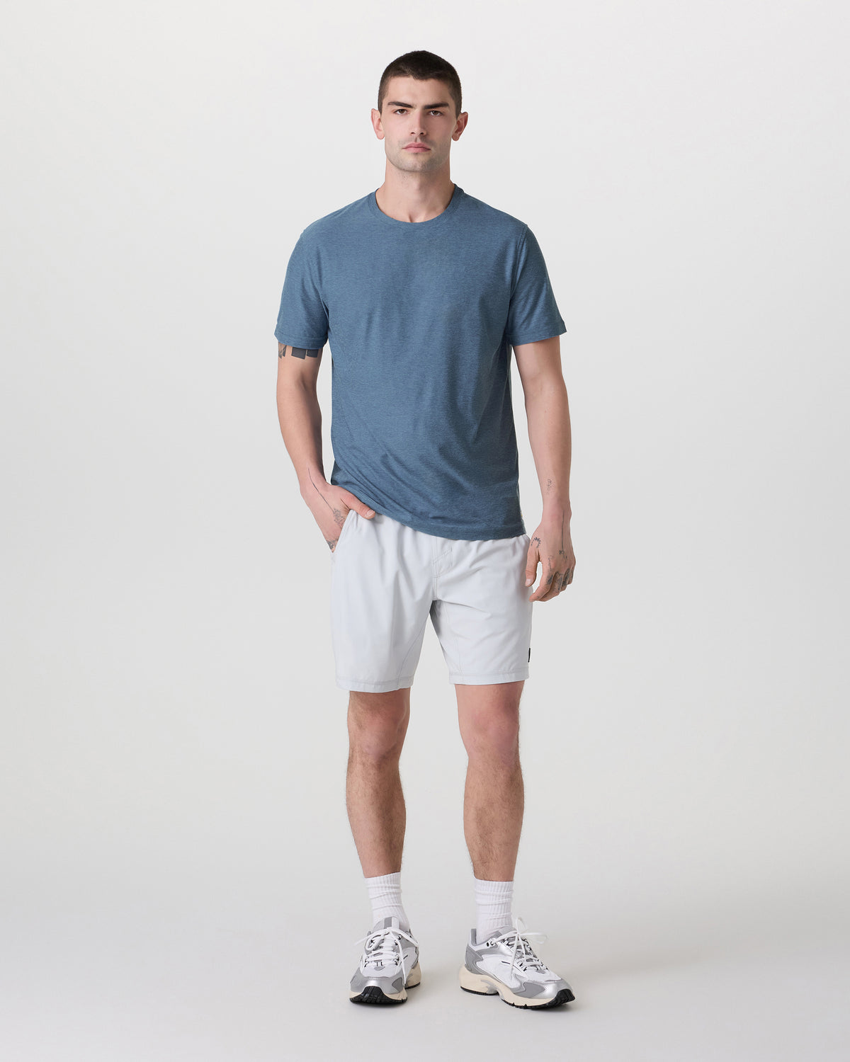 Strato Tech Tee Men's Pool Blue Workout Shirt | Vuori sale - US 9330