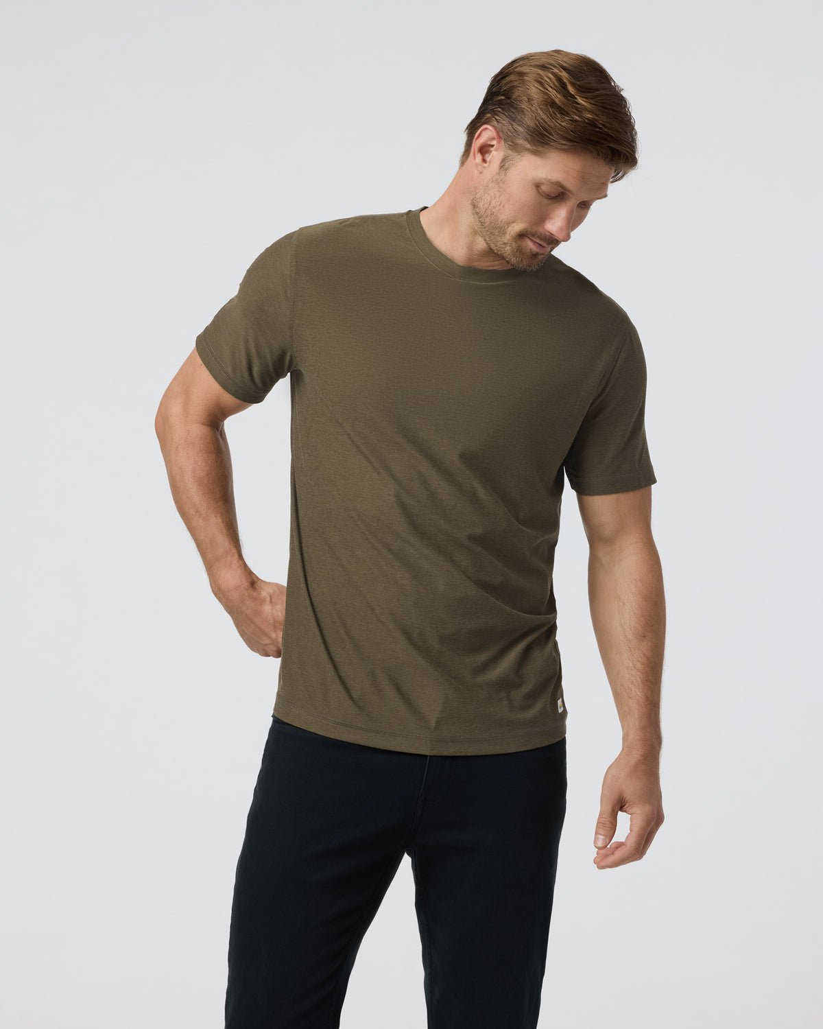 Strato Tech Tee Men's Moss Green Workout Shirt | Vuori discount - US 3834
