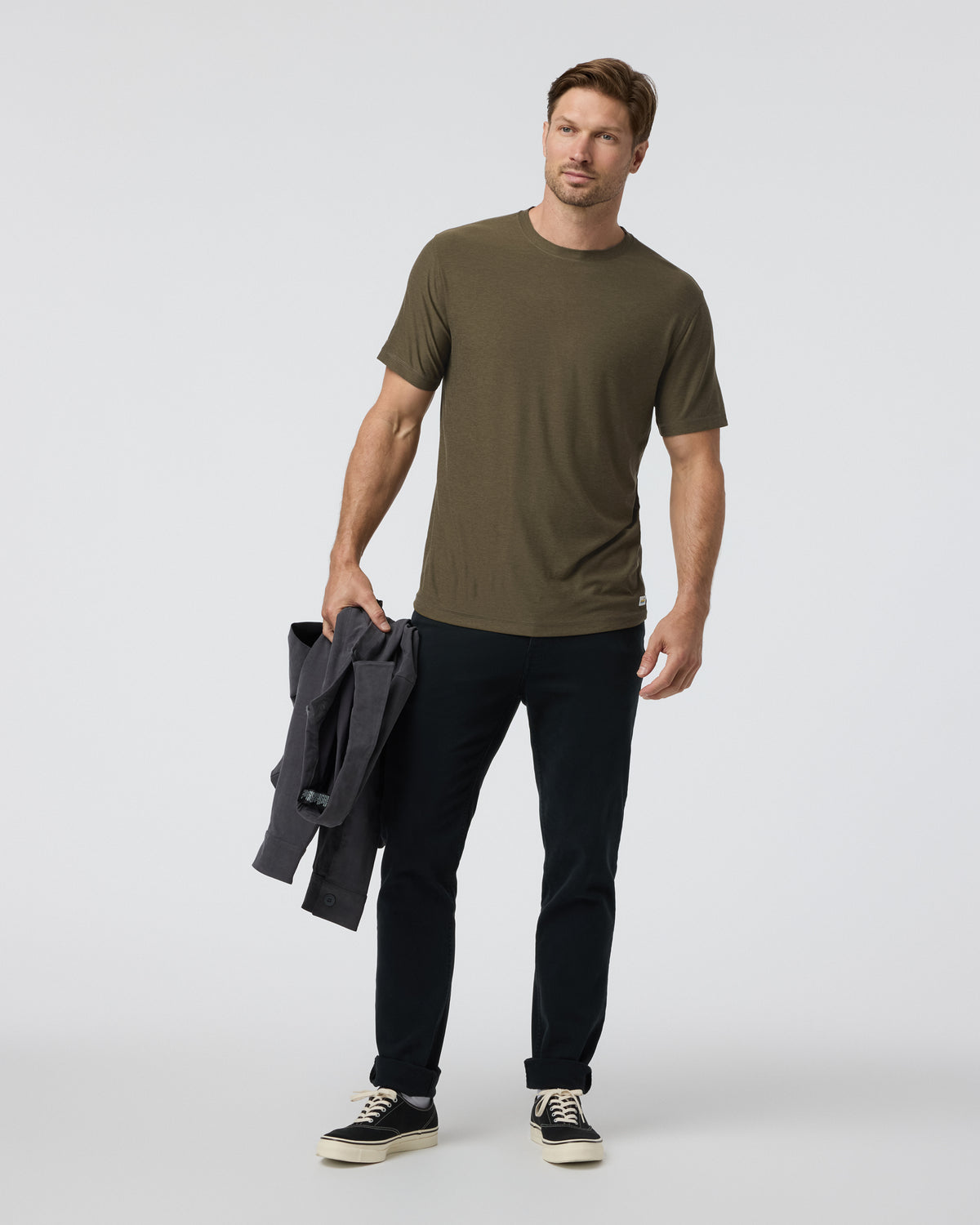 Strato Tech Tee Men's Moss Green Workout Shirt | Vuori discount - US 3834
