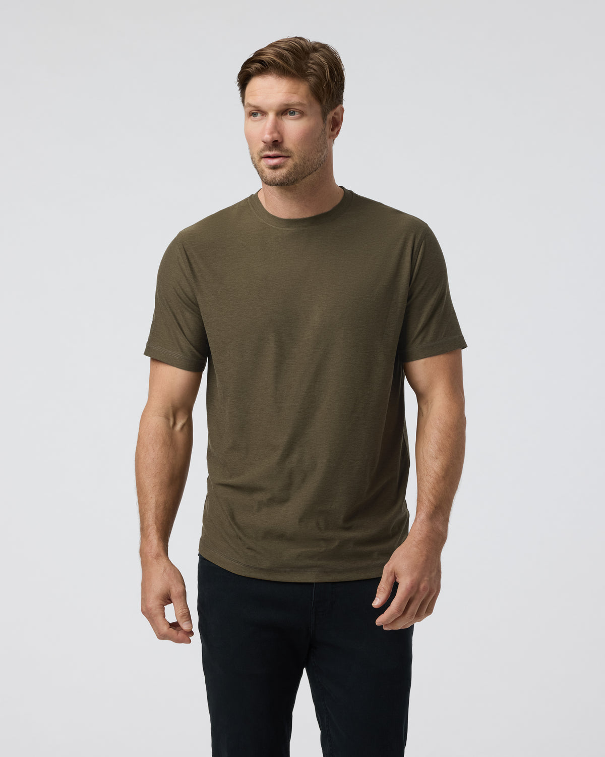 Strato Tech Tee Men's Moss Green Workout Shirt | Vuori discount - US 3834
