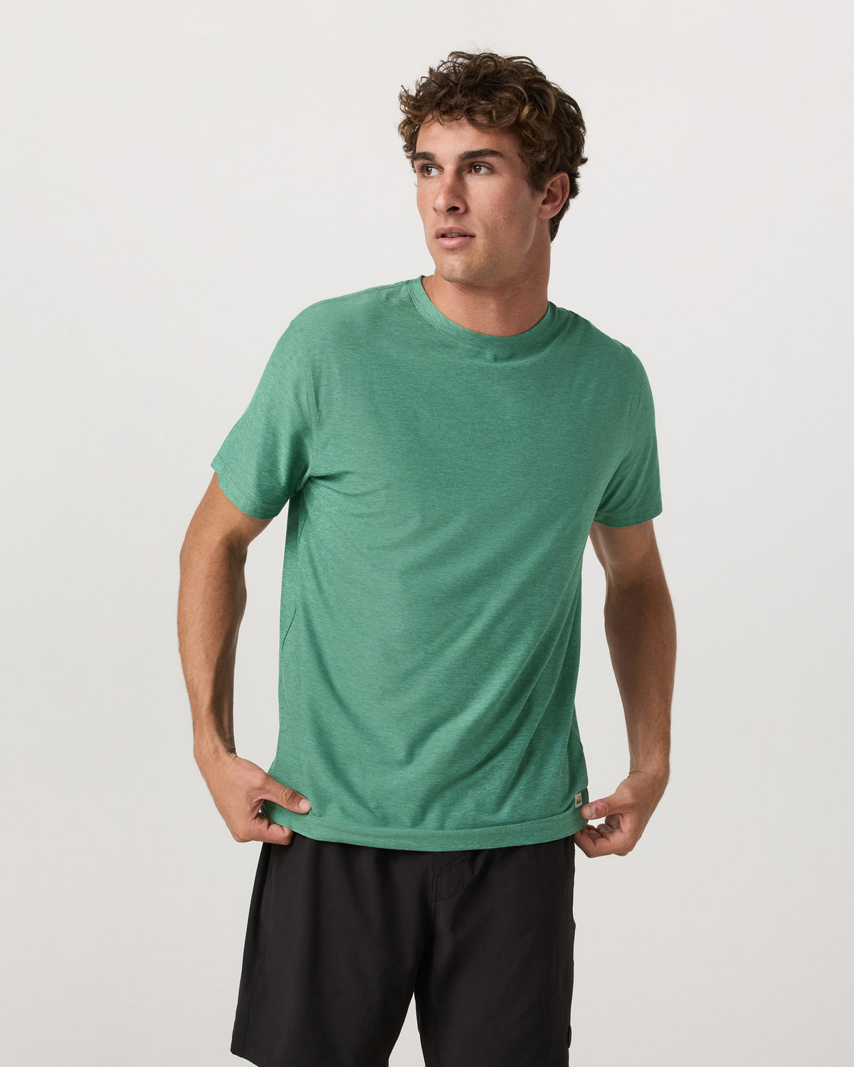 Strato Tech Tee Men's Hedge Green Workout Shirt | Vuori outlet - US 6944