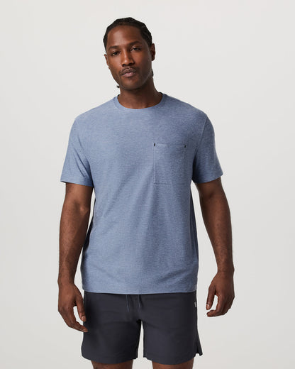 Men's Short Sleeve Strato Pocket Tee - Relaxed Chambray | Vuori online - US 3975