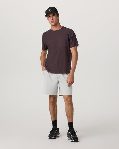 Short Sleeve Strato Pocket Tee - Relaxed Fit Raisin Heather | Vuori discount - US 4104