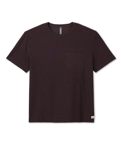 Short Sleeve Strato Pocket Tee - Relaxed Fit Raisin Heather | Vuori discount - US 4104