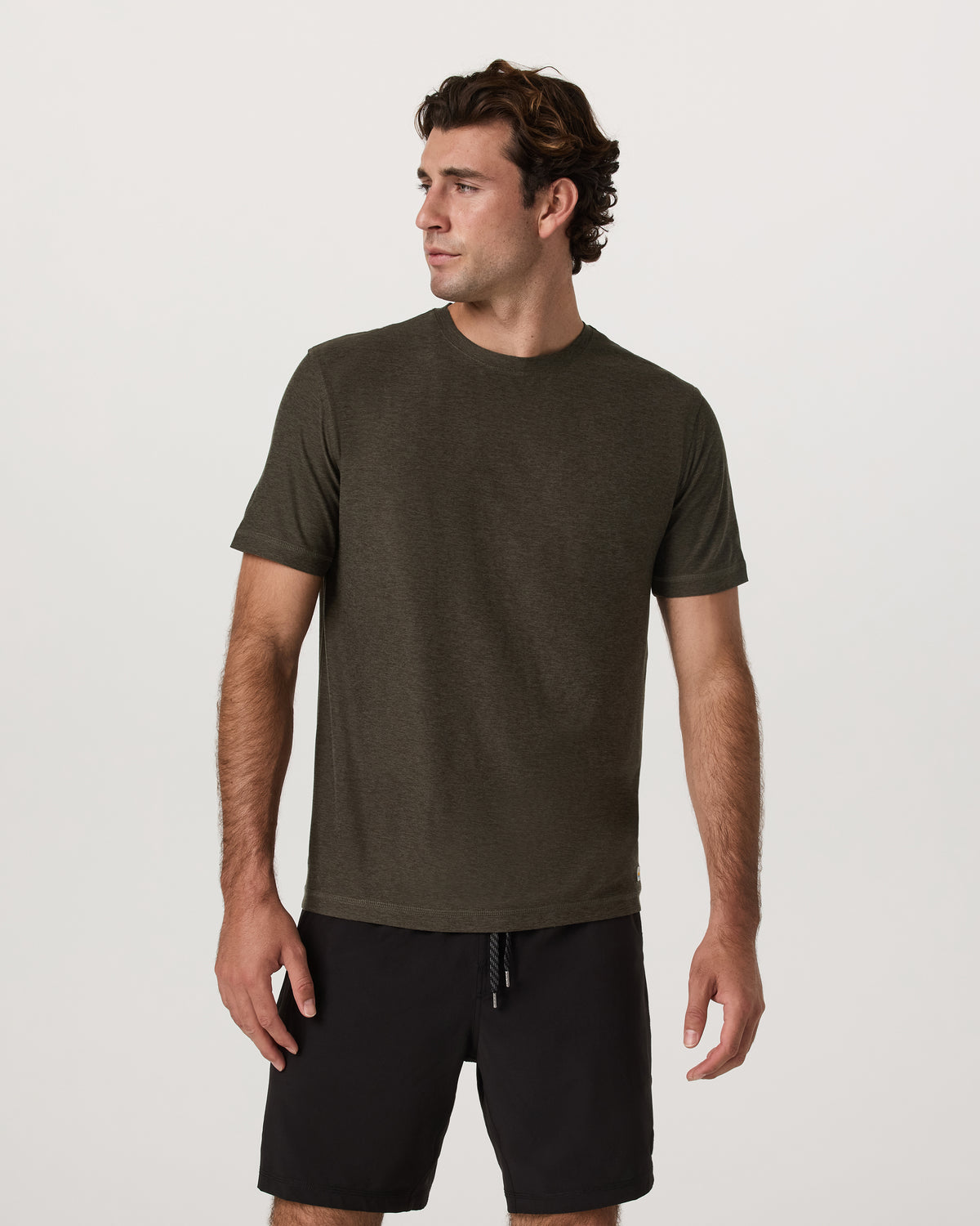 Strato Tech Tee Men's Dark Oregano Heather T-Shirt | Vuori outlet - US 1620