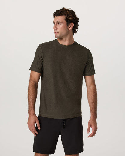 Strato Tech Tee Men's Dark Oregano Heather T-Shirt | Vuori outlet - US 1620