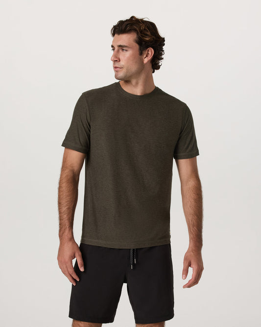 Strato Tech Tee Men's Dark Oregano Heather T-Shirt | Vuori outlet - US 1620