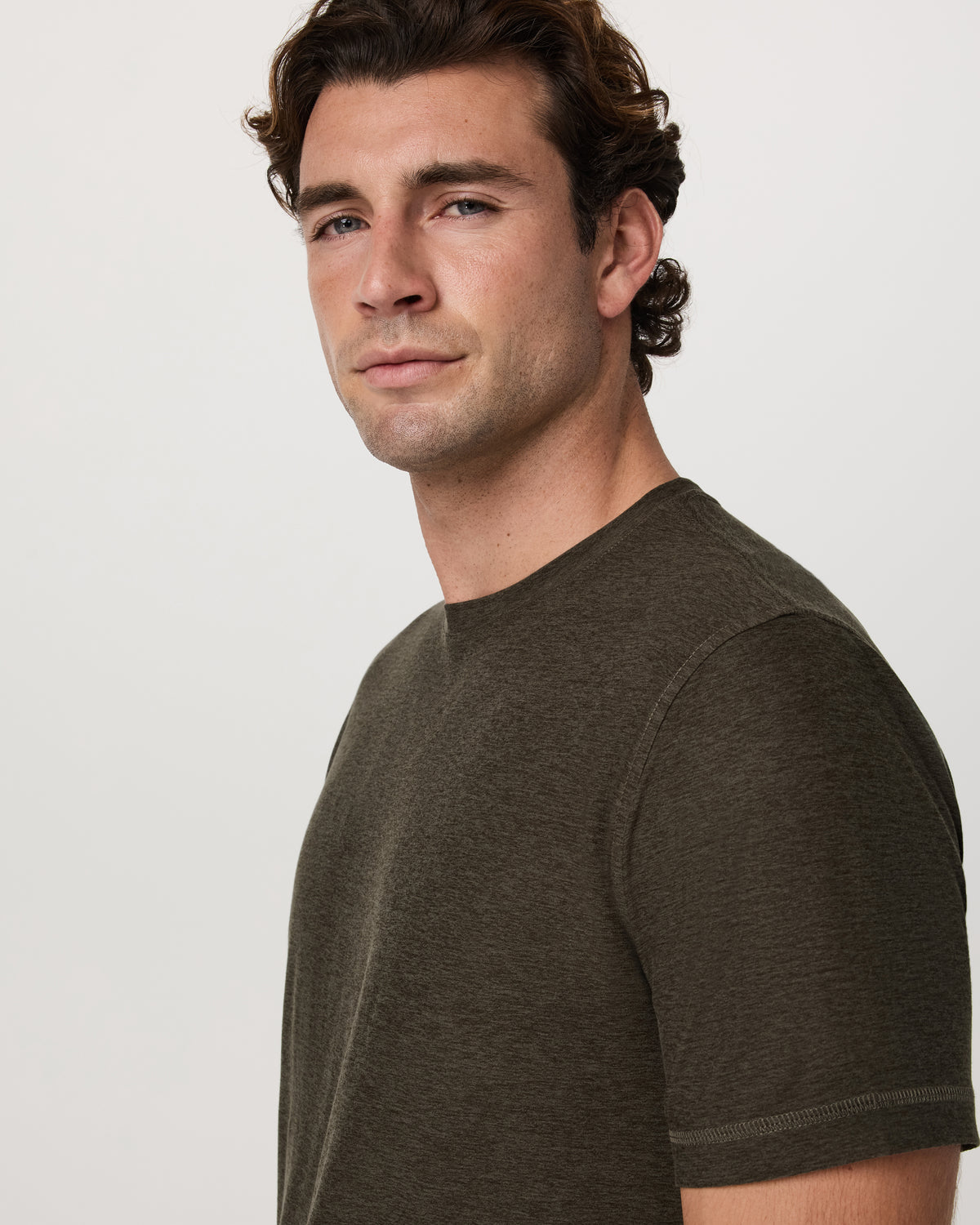 Strato Tech Tee Men's Dark Oregano Heather T-Shirt | Vuori outlet - US 1620