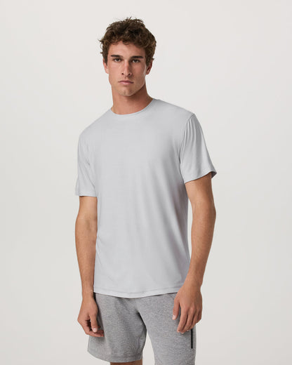 Strato Tech Tee Men's Frost Grey Workout Shirt | Vuori shop - US 7910