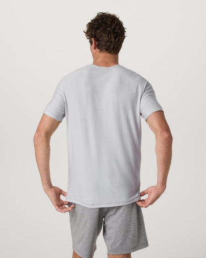 Strato Tech Tee Men's Frost Grey Workout Shirt | Vuori shop - US 7910