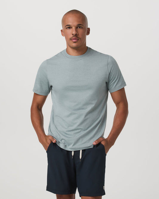 Short Sleeve Ponto Performance Tee Misty Blue Heather | Vuori onsale - US 3910