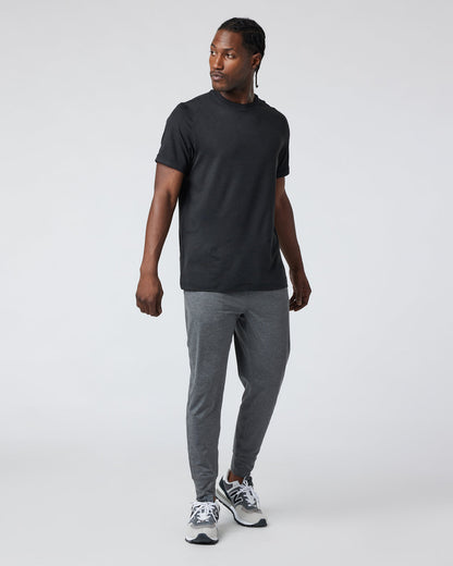 Short Sleeve Ponto Performance Tee Black Heather | Vuori for sale - US 7408