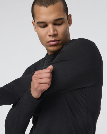 Long Sleeve Ponto Performance Tee Black Heather | Vuori online - US 6125