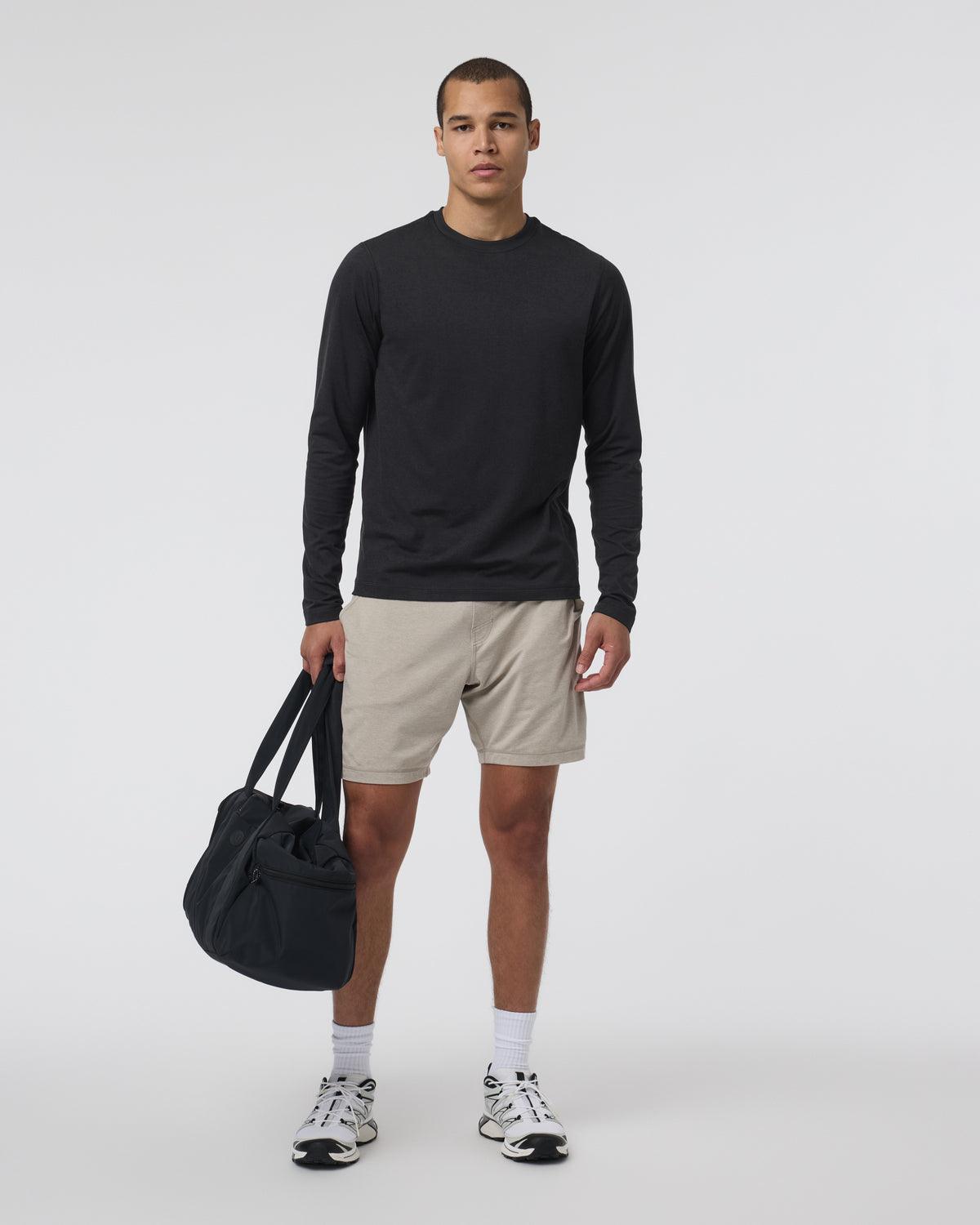 Long Sleeve Ponto Performance Tee Black Heather | Vuori online - US 6125