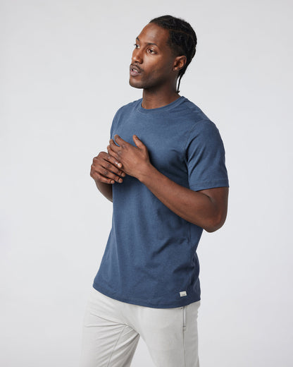 Short Sleeve Ponto Performance Tee Azure Heather | Vuori shop - US 9890