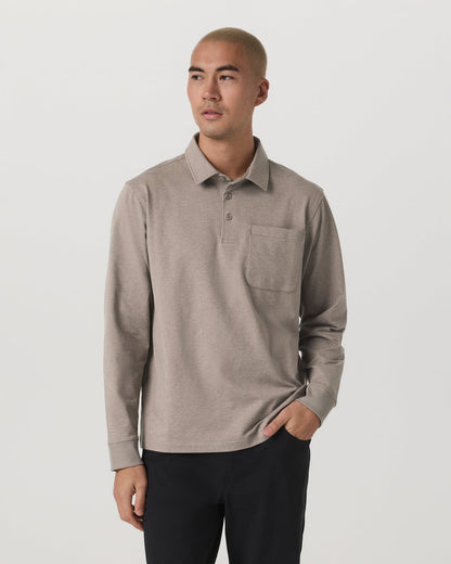 Men's Long Sleeve Coronado Rugby Walnut Heather | Vuori for sale - US 2102