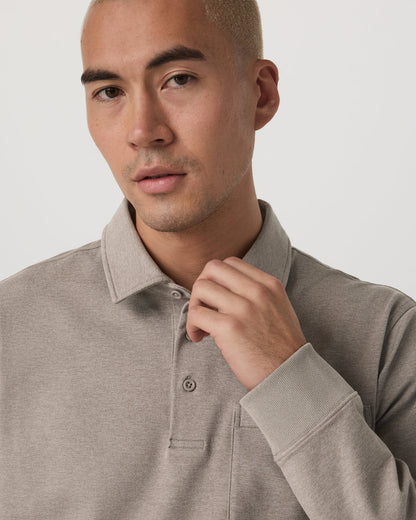Men's Long Sleeve Coronado Rugby Walnut Heather | Vuori for sale - US 2102
