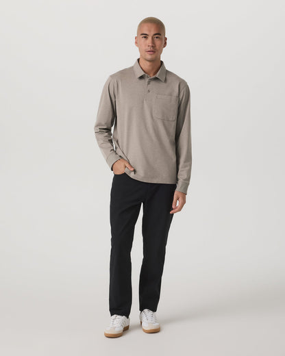 Men's Long Sleeve Coronado Rugby Walnut Heather | Vuori for sale - US 2102