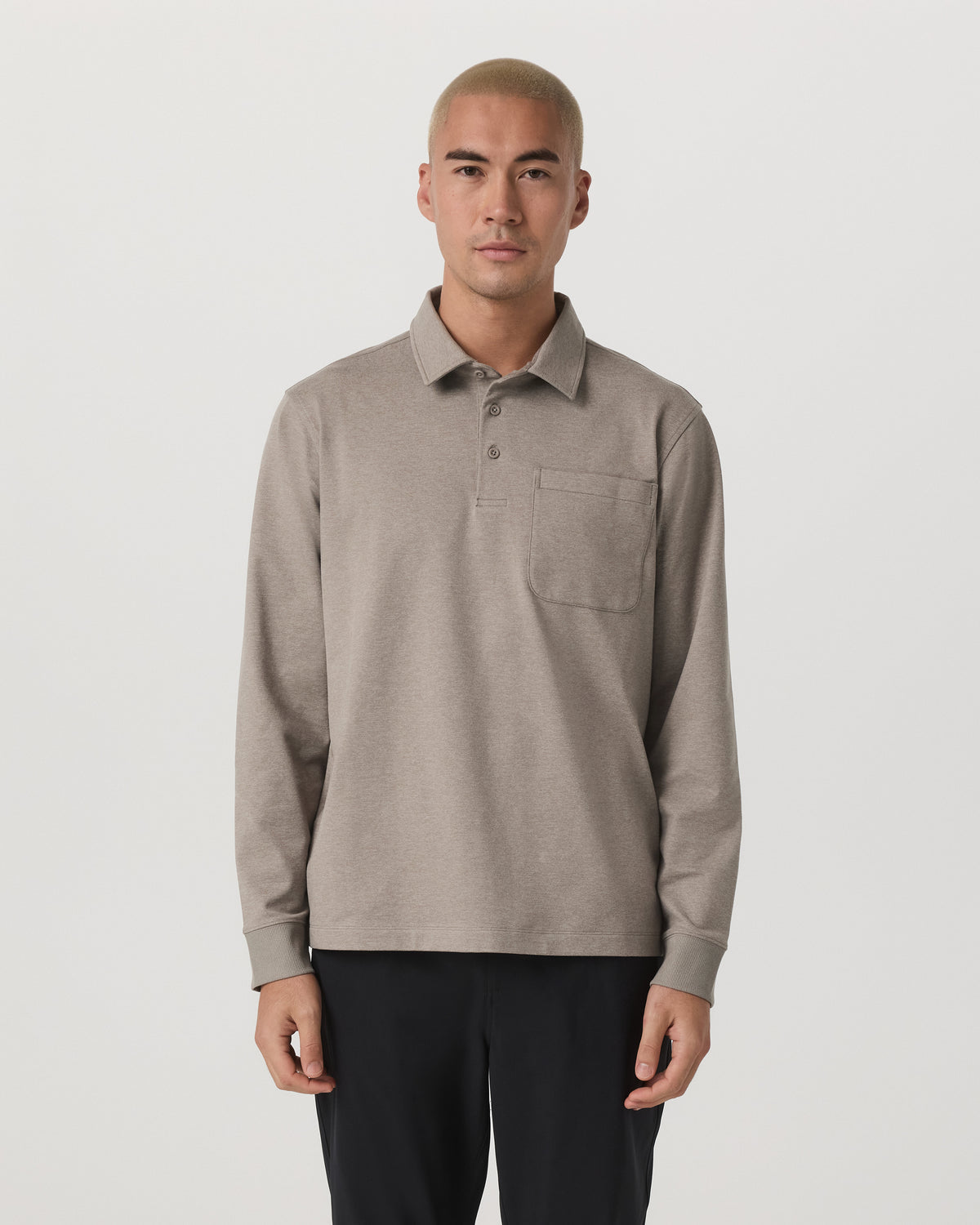 Men's Long Sleeve Coronado Rugby Walnut Heather | Vuori for sale - US 2102
