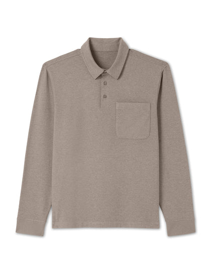 Men's Long Sleeve Coronado Rugby Walnut Heather | Vuori for sale - US 2102