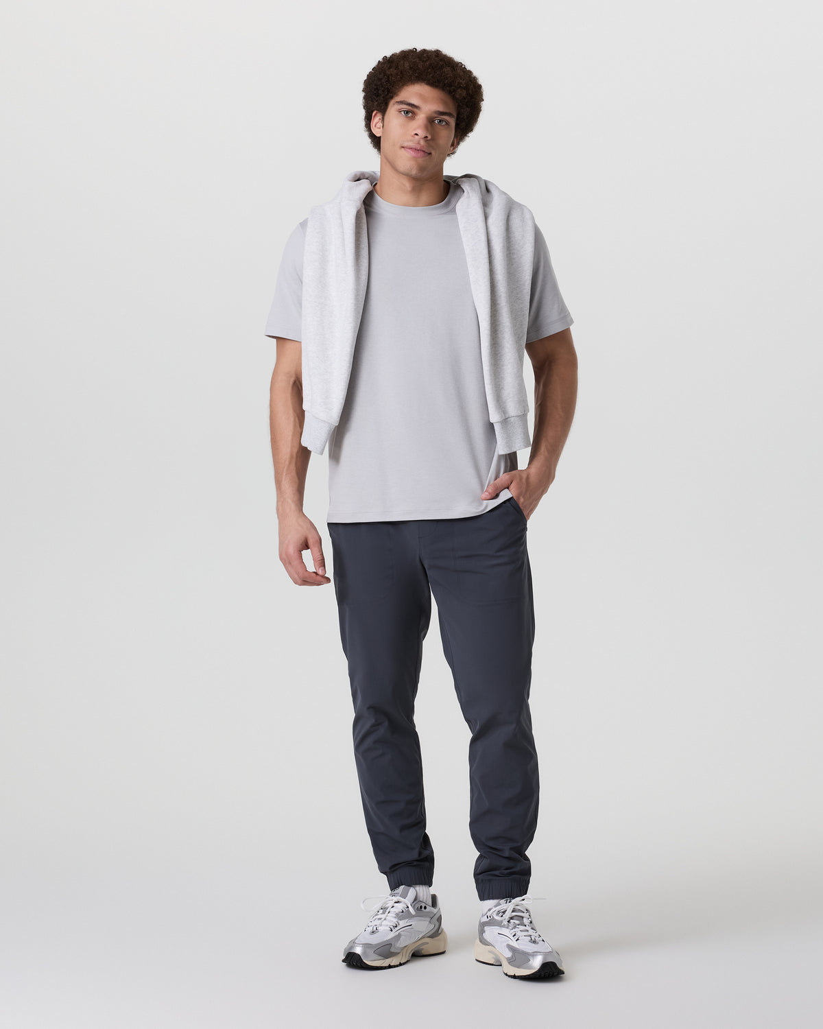 Short Sleeve Ponto Tee - Relaxed Fit Frost Grey Heather | Vuori online - US 5044