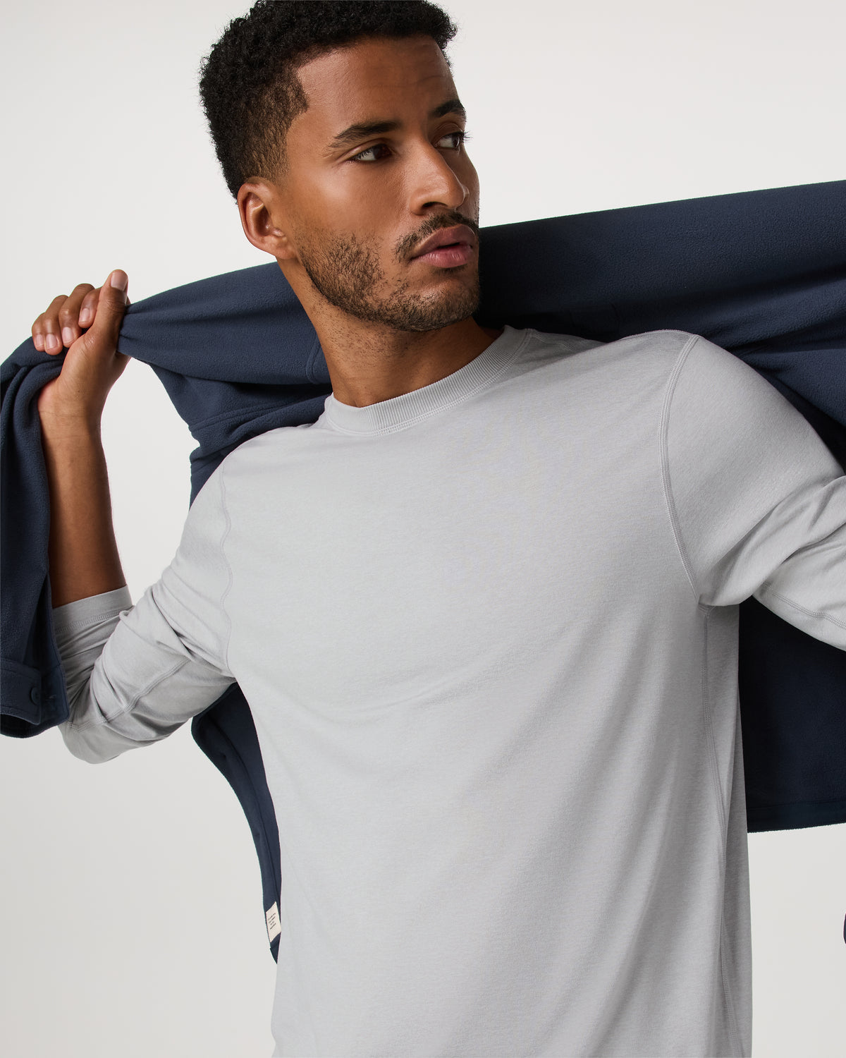 Long Sleeve Ponto Performance Tee Frost Grey Heather | Vuori discount - US 9072