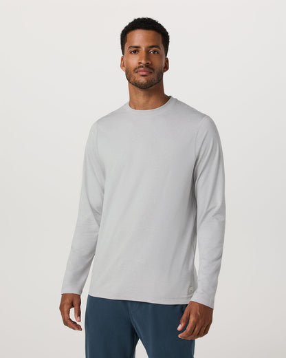 Long Sleeve Ponto Performance Tee Frost Grey Heather | Vuori discount - US 9072