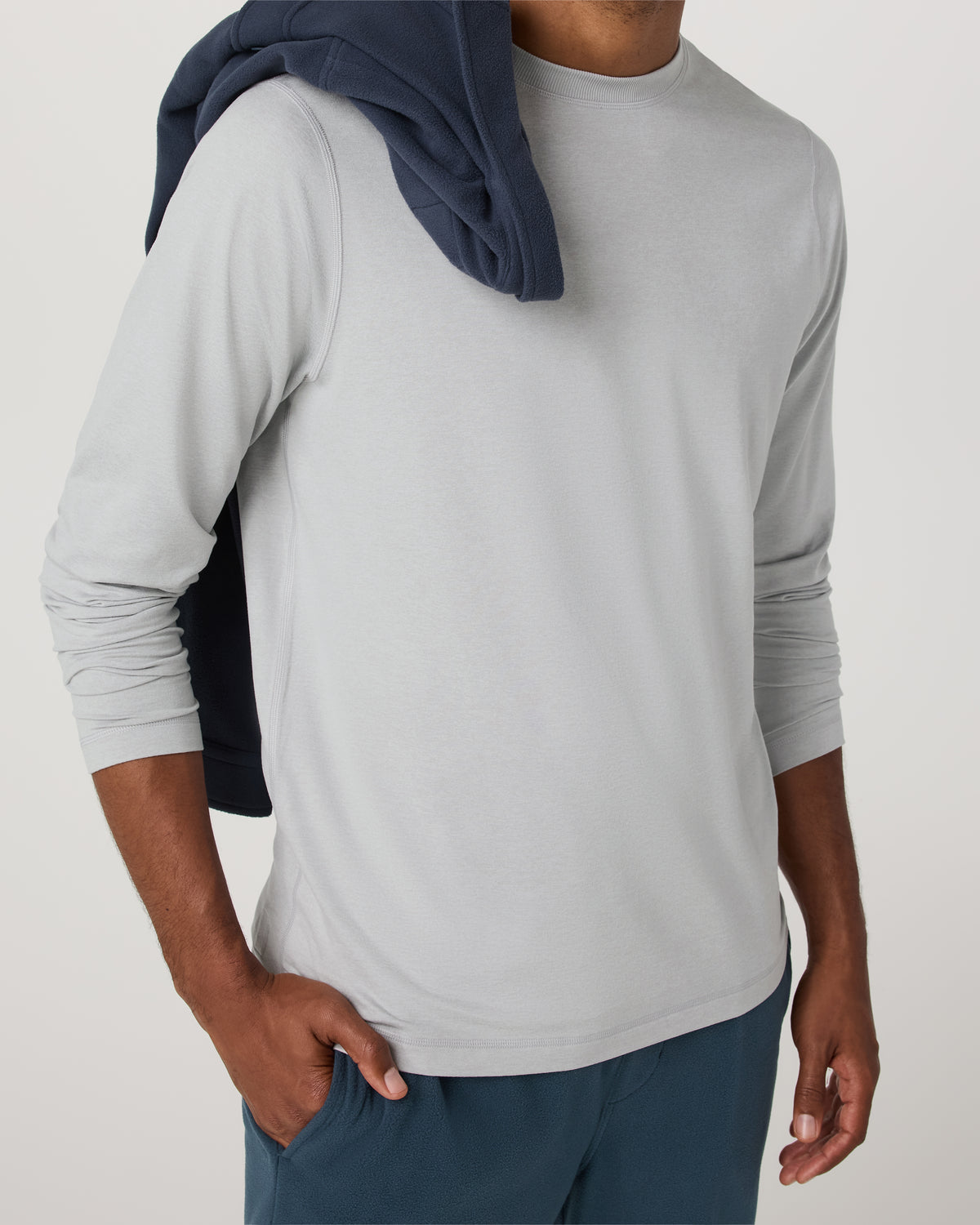 Long Sleeve Ponto Performance Tee Frost Grey Heather | Vuori discount - US 9072