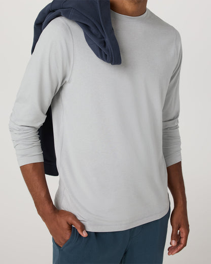 Long Sleeve Ponto Performance Tee Frost Grey Heather | Vuori discount - US 9072