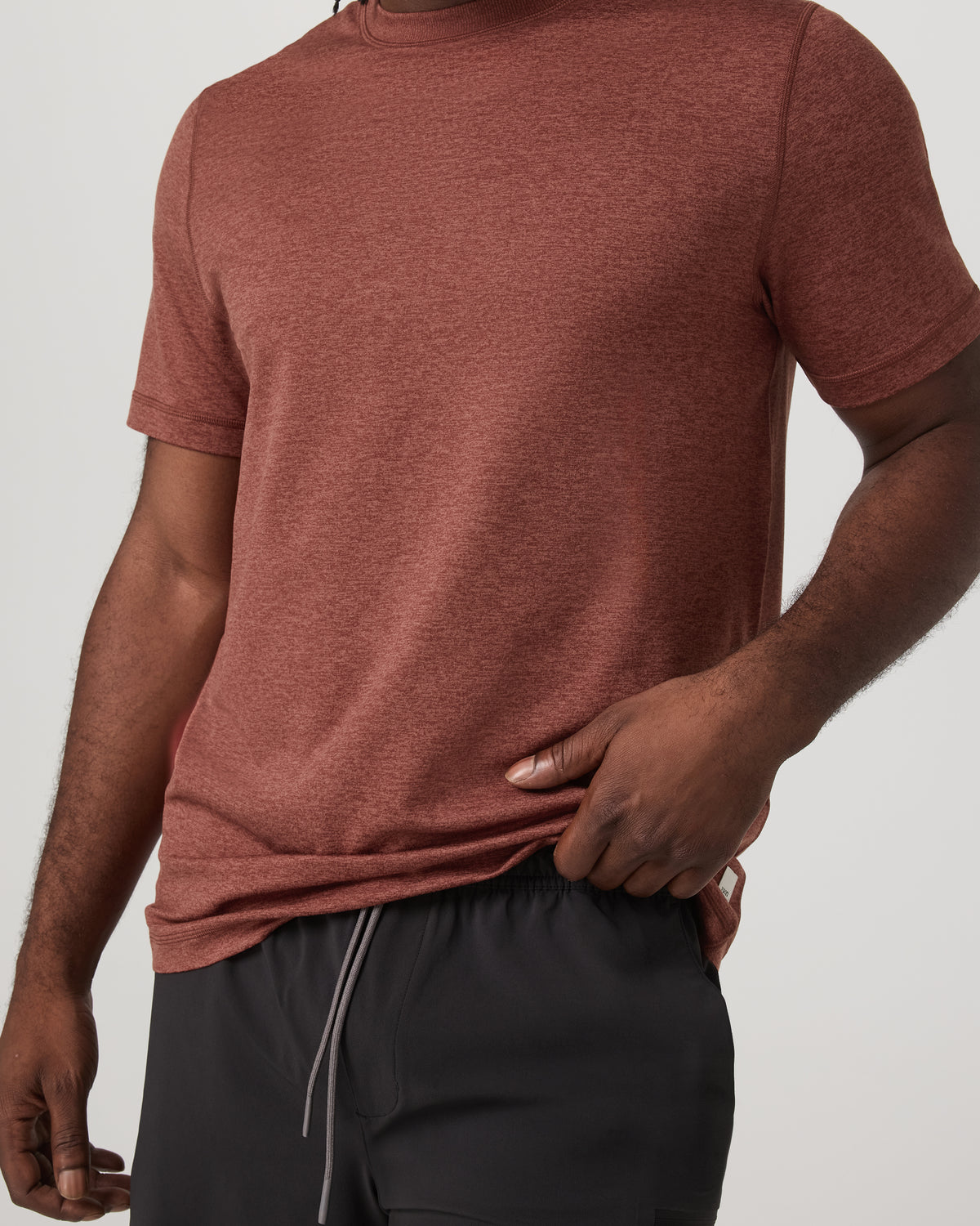 Short Sleeve Ponto Performance Tee Firebrick Heather | Vuori shop - US 7882