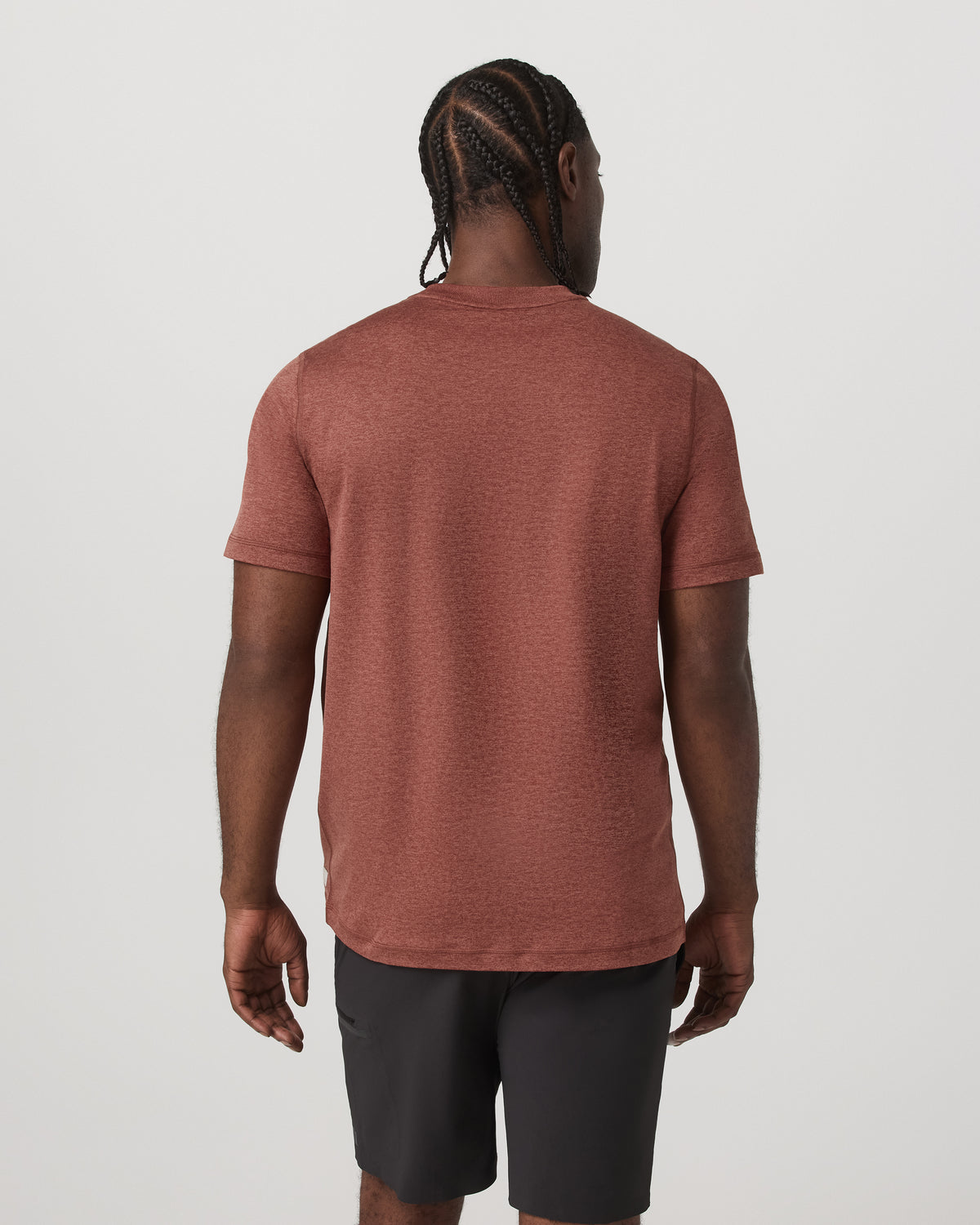 Short Sleeve Ponto Performance Tee Firebrick Heather | Vuori shop - US 7882