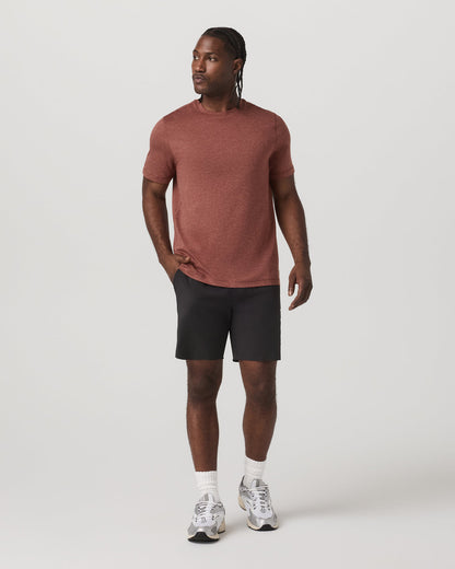 Short Sleeve Ponto Performance Tee Firebrick Heather | Vuori shop - US 7882