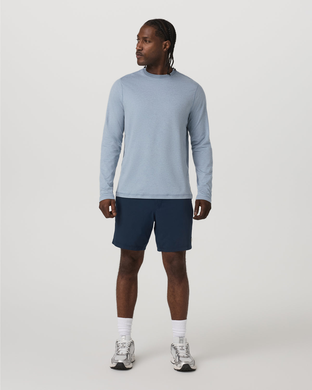Long Sleeve Ponto Performance Tee Blue Dusk Heather | Vuori discount - US 7649