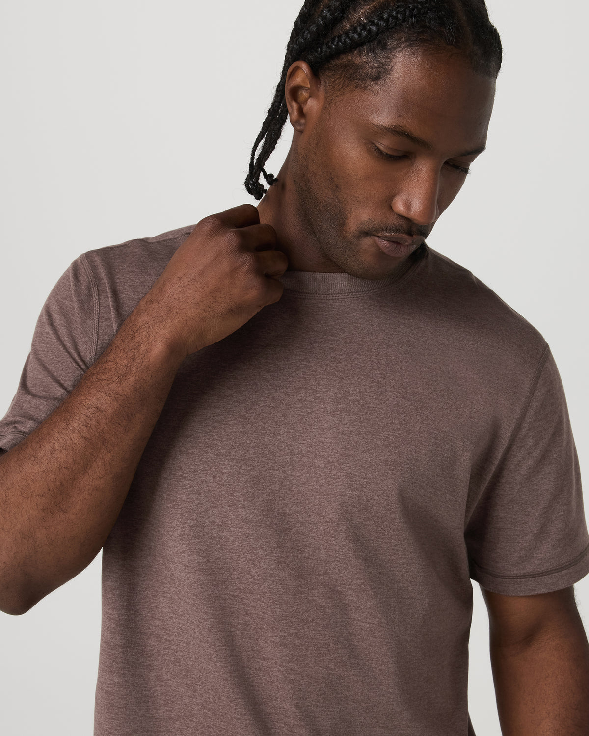 Short Sleeve Ponto Tee - Relaxed Fit Elm Heather | Vuori shop - US 5680