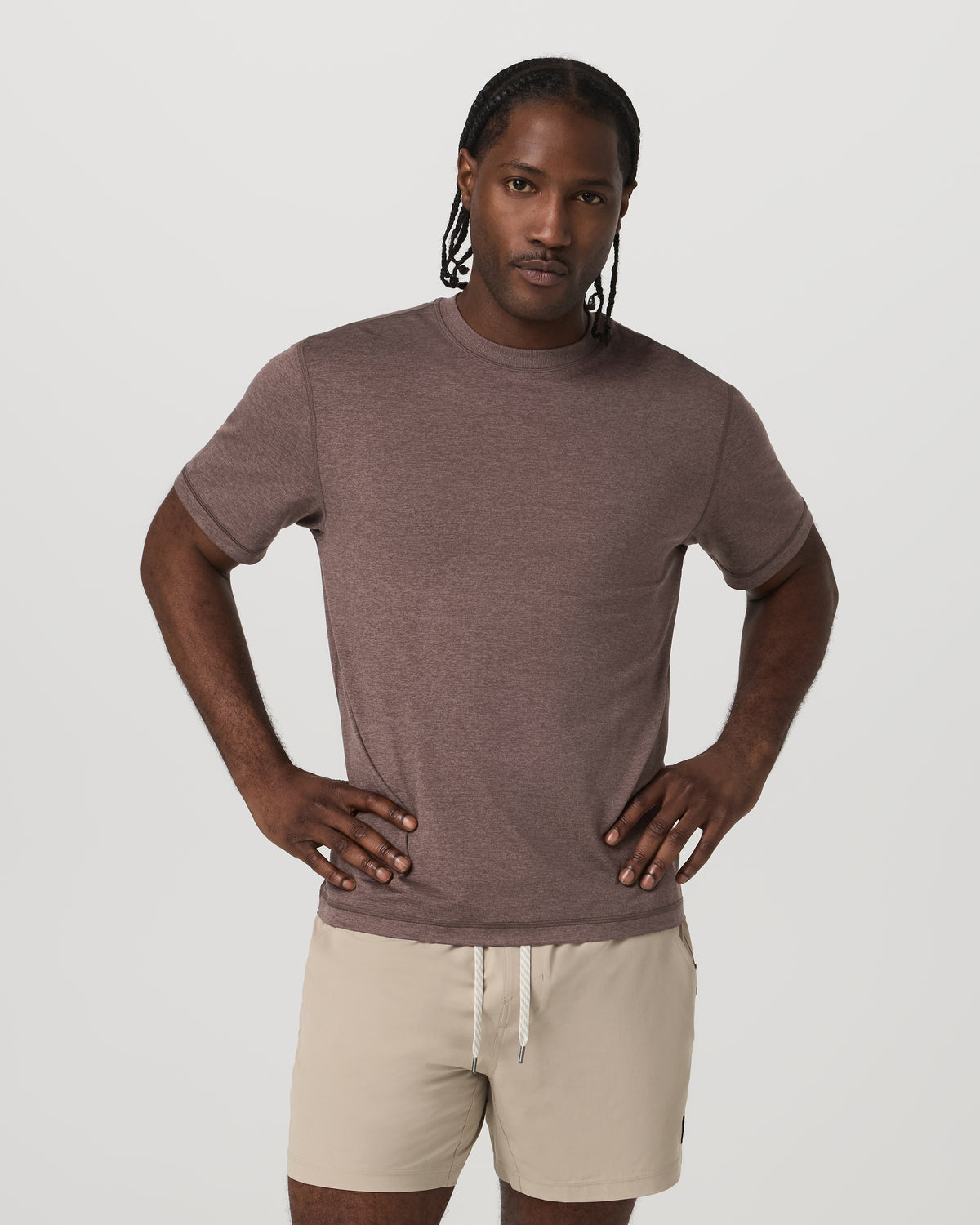 Short Sleeve Ponto Tee - Relaxed Fit Elm Heather | Vuori shop - US 5680