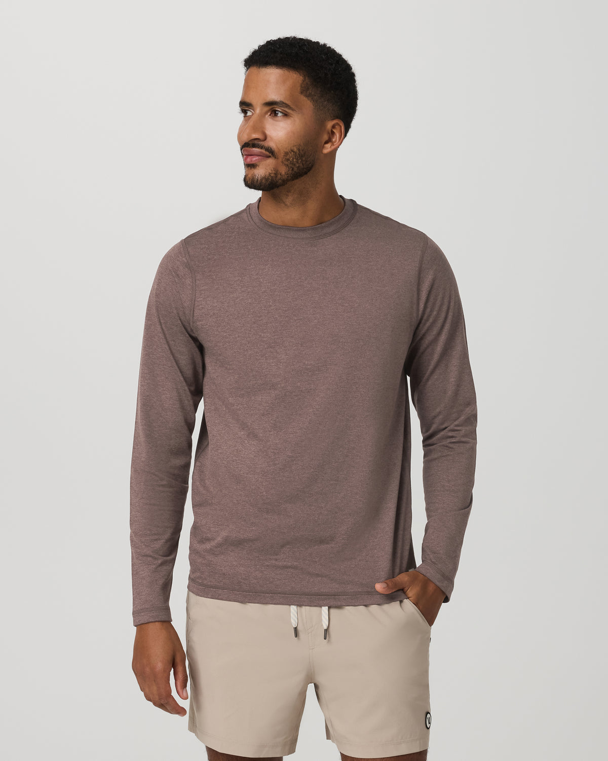Men's Long Sleeve Ponto Performance Tee Elm Heather | Vuori sale - US 4999