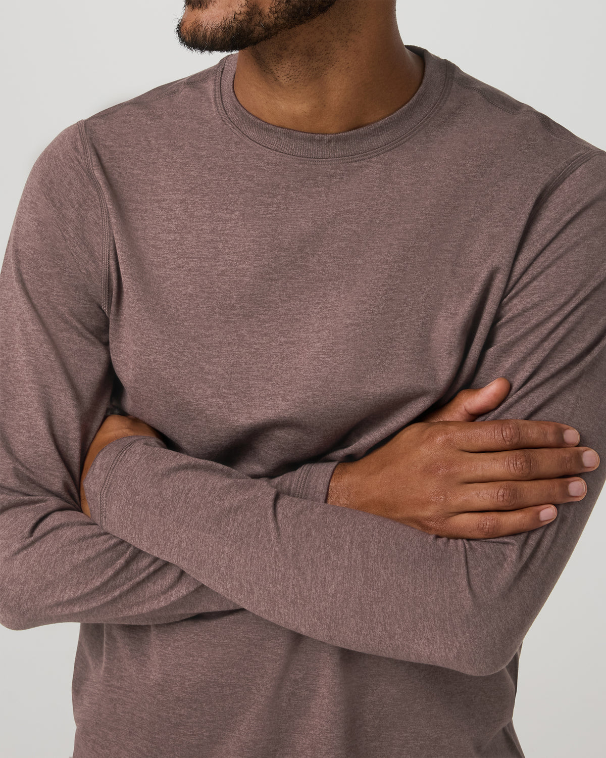 Men's Long Sleeve Ponto Performance Tee Elm Heather | Vuori sale - US 4999