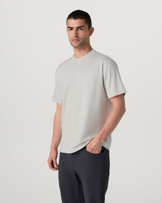 Men's Short Sleeve Ponto Tee - Relaxed Salt Heather | Vuori discount - US 4060