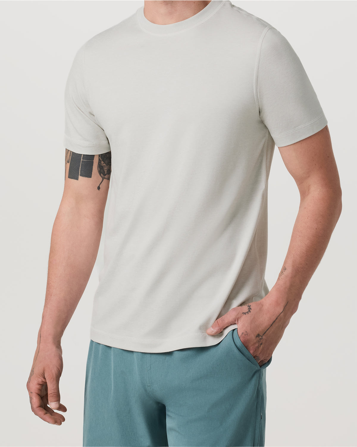 Men's Short Sleeve Ponto Performance Tee Salt Heather | Vuori outlet - US 6295