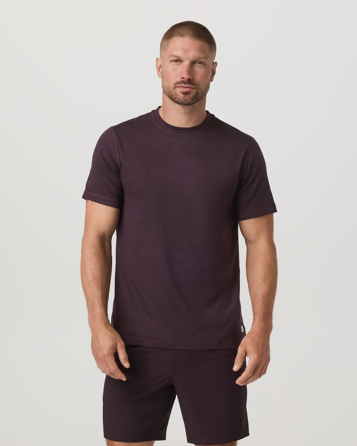 Men's Short Sleeve Ponto Performance Tee Raisin Heather | Vuori shop - US 7115