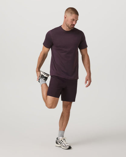 Men's Short Sleeve Ponto Performance Tee Raisin Heather | Vuori shop - US 7115