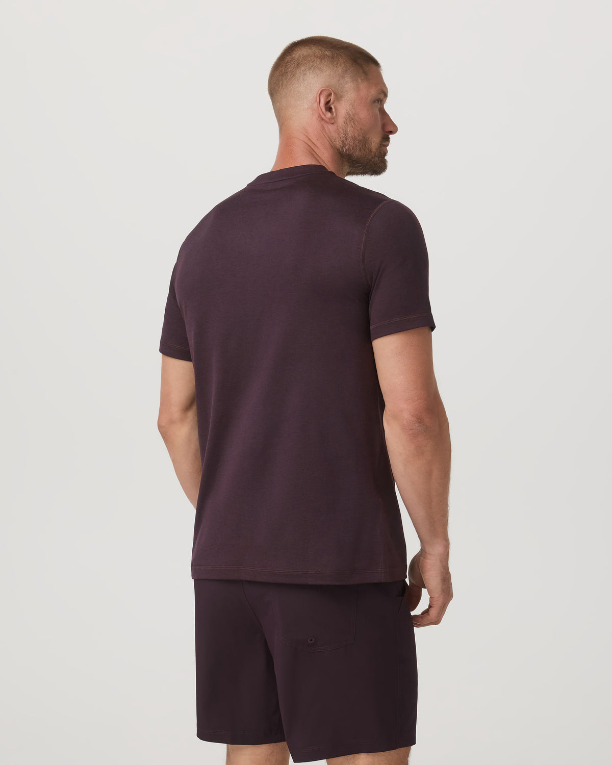 Men's Short Sleeve Ponto Performance Tee Raisin Heather | Vuori shop - US 7115