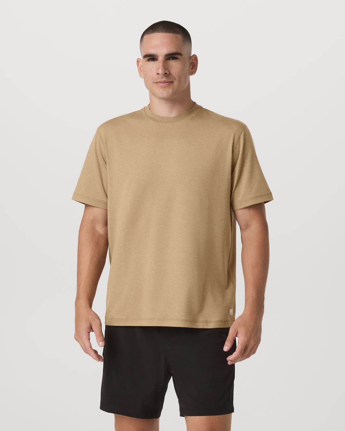 Men's Short Sleeve Ponto Tee - Relaxed Sungold Heather | Vuori sale - US 4825