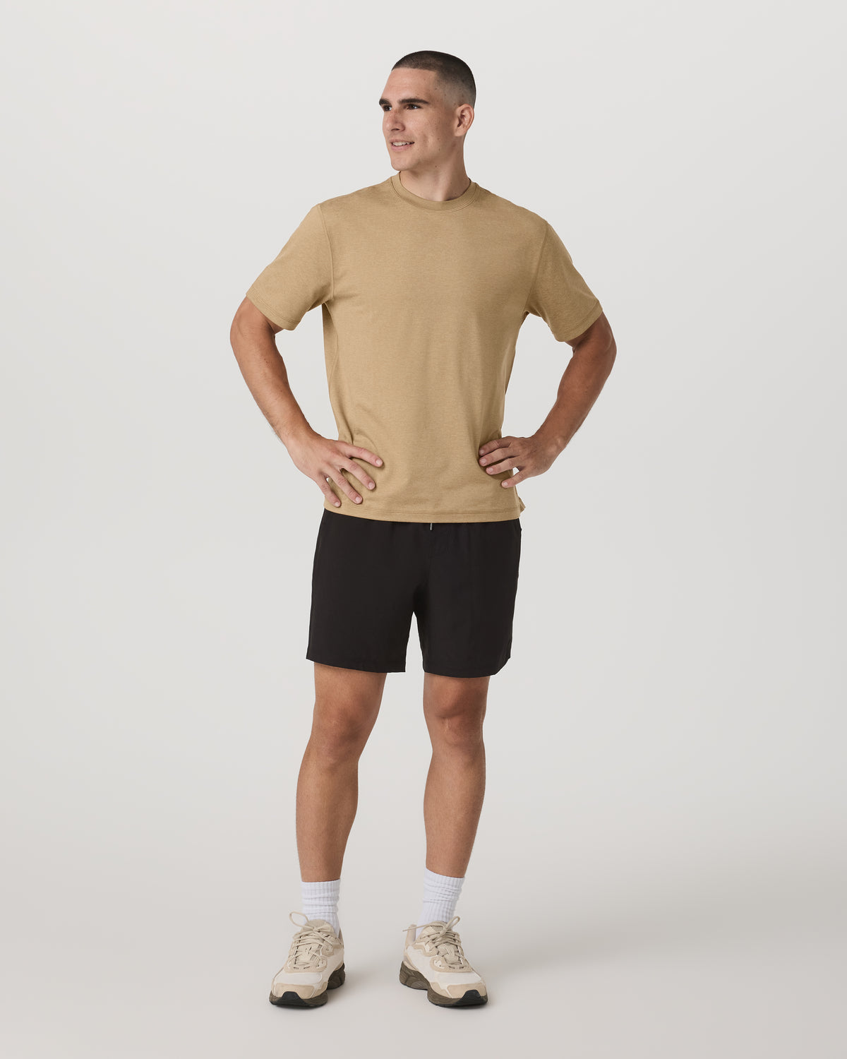 Men's Short Sleeve Ponto Tee - Relaxed Sungold Heather | Vuori sale - US 4825