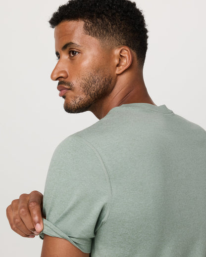 Men's Short Sleeve Ponto Performance Tee Thyme Heather | Vuori onsale - US 6173