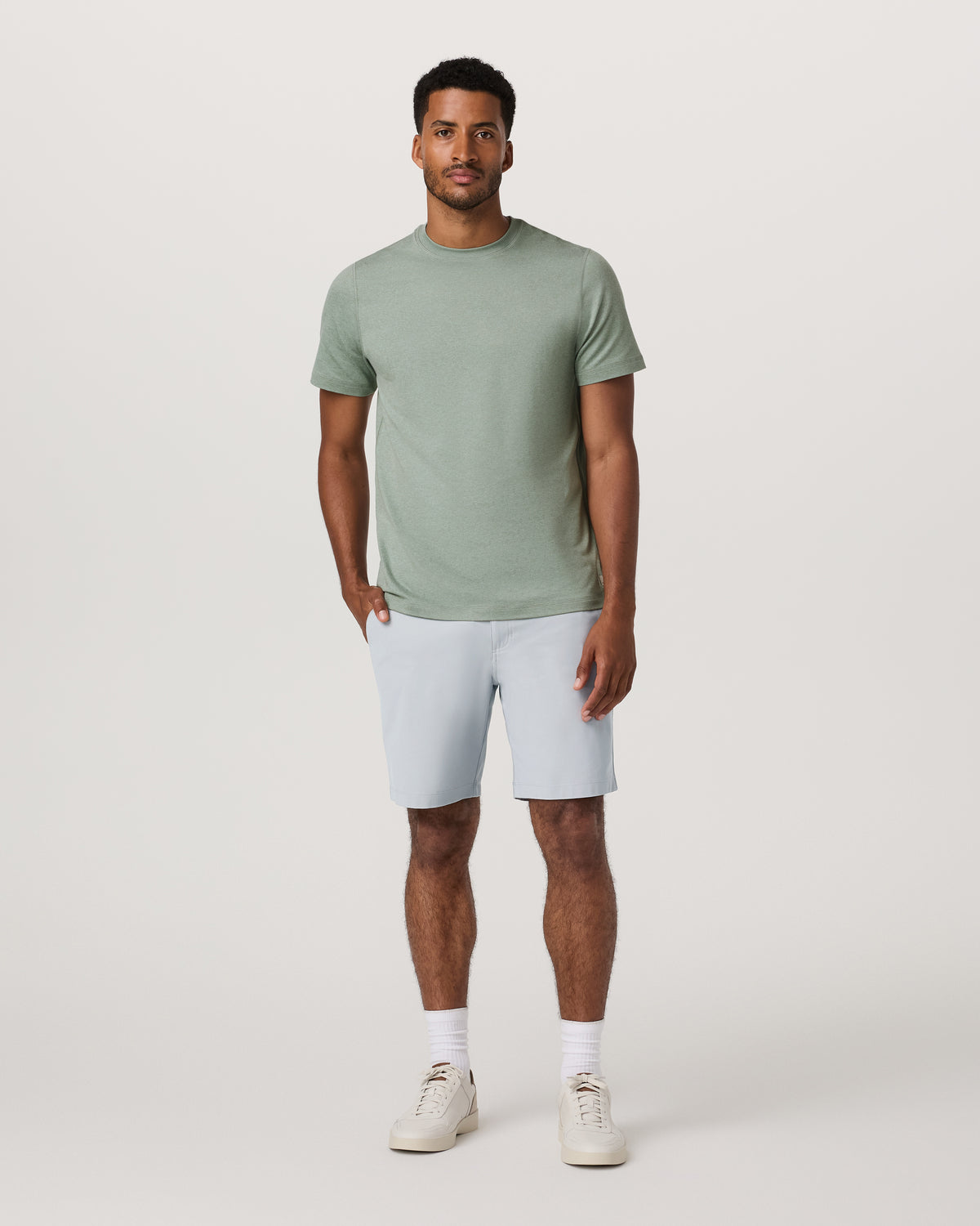 Men's Short Sleeve Ponto Performance Tee Thyme Heather | Vuori onsale - US 6173
