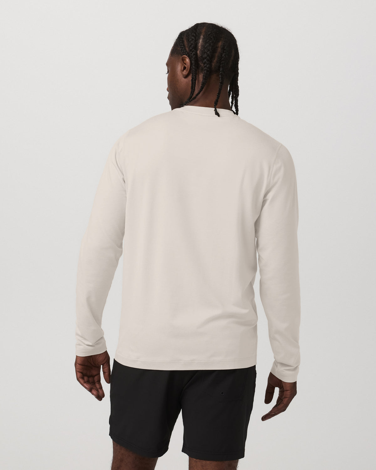 Men's Long Sleeve Ponto Performance Tee Oatmeal Heather | Vuori for sale - US 9649