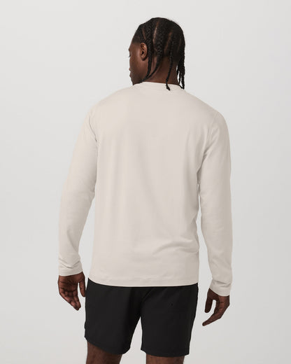 Men's Long Sleeve Ponto Performance Tee Oatmeal Heather | Vuori for sale - US 9649