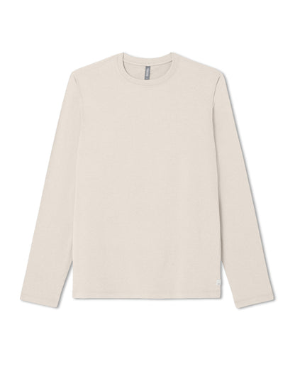 Men's Long Sleeve Ponto Performance Tee Oatmeal Heather | Vuori for sale - US 9649